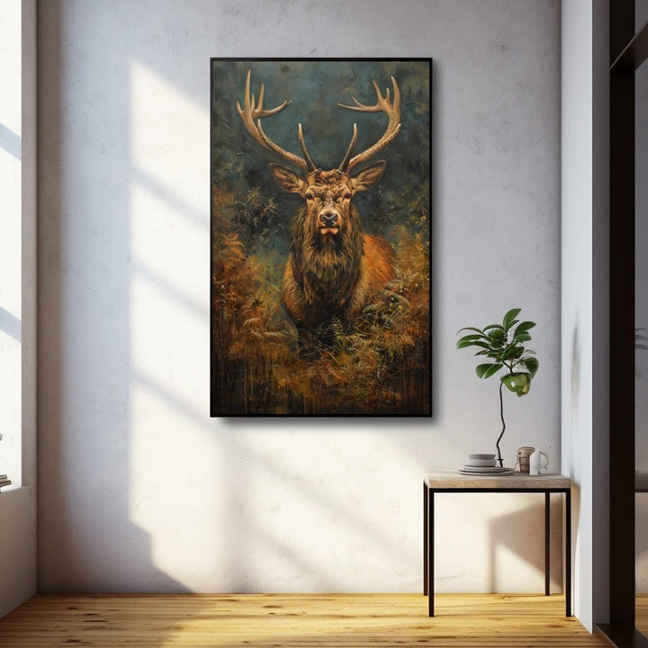 Tableau Cerf Couleur, art mural décoration nature
