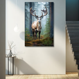 Tableau Cerf Forêt, art mural décoration nature
