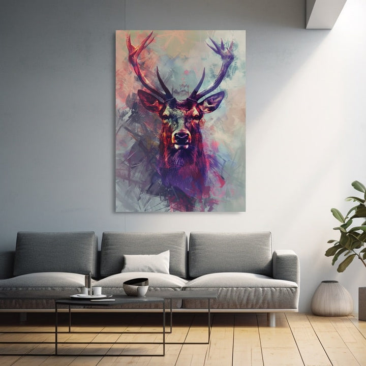 Tableau Cerf Moderne, art mural décoration nature