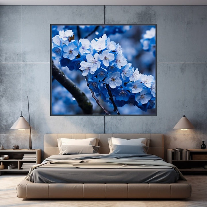Tableau Cerisier Japonais Bleu