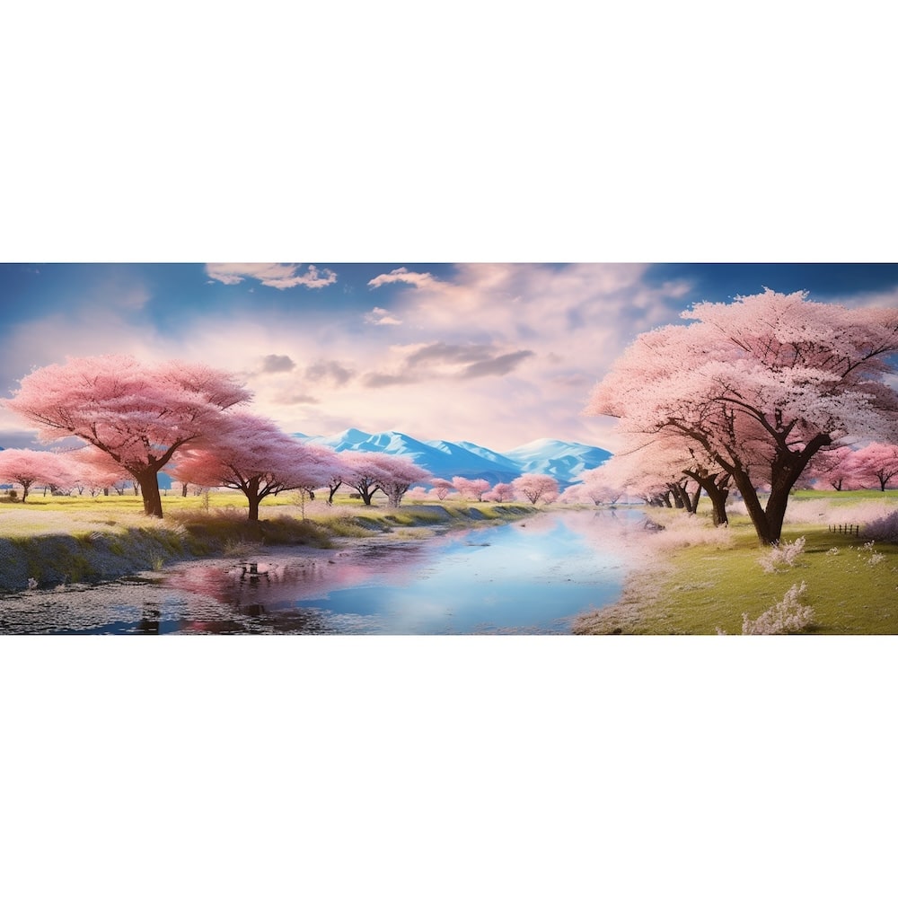 Tableau Cerisier Japonais Triptyque