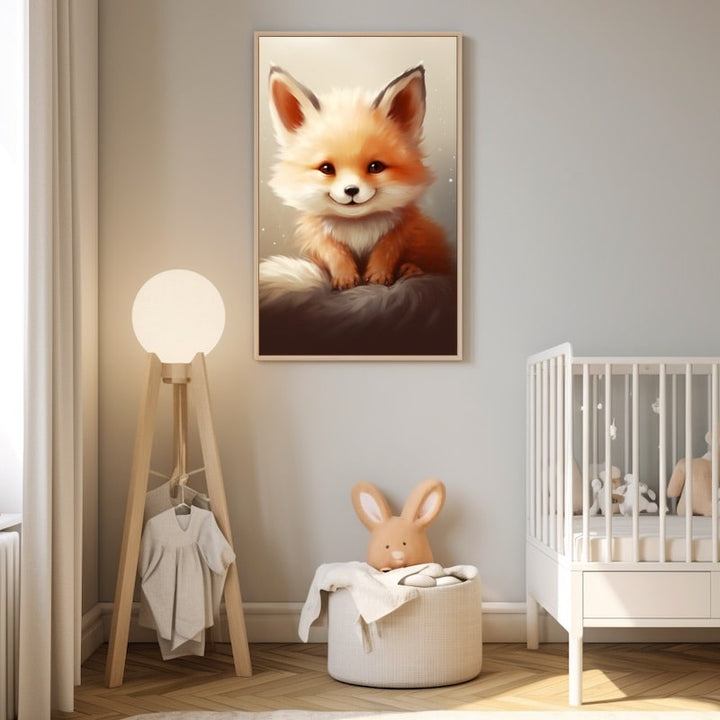 Tableau Chambre Bébé Thème Renard, art mural décoration nature