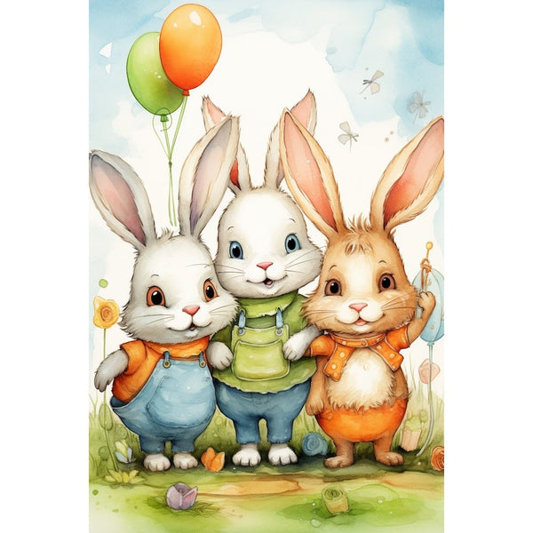 Tableau Lapin Chambre Enfant, art mural décoration nature