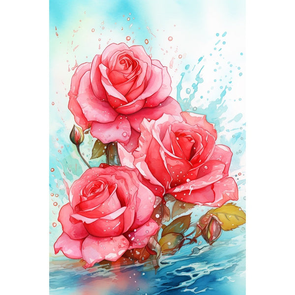Tableau Chambre Fille Rose, art mural décoration nature