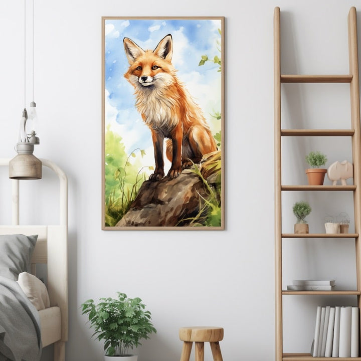 Tableau Chambre Renard, art mural décoration nature