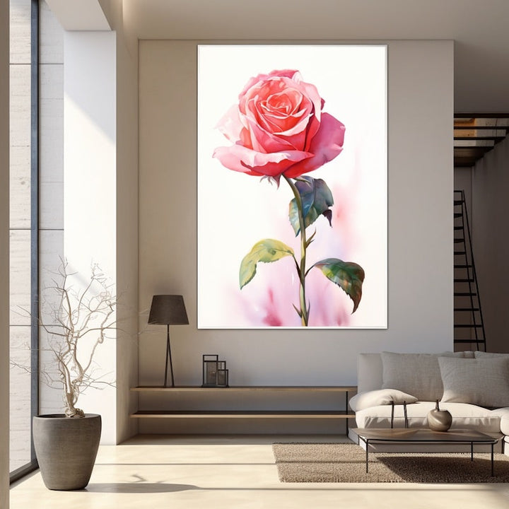 Tableau Chambre Rose, art mural décoration nature