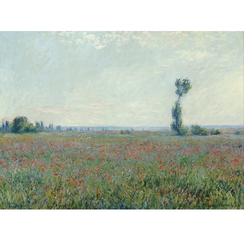 Tableau Champs de Coquelicots Monet, art mural décoration nature