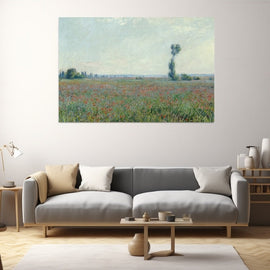 Tableau Champs de Coquelicots Monet, art mural décoration nature
