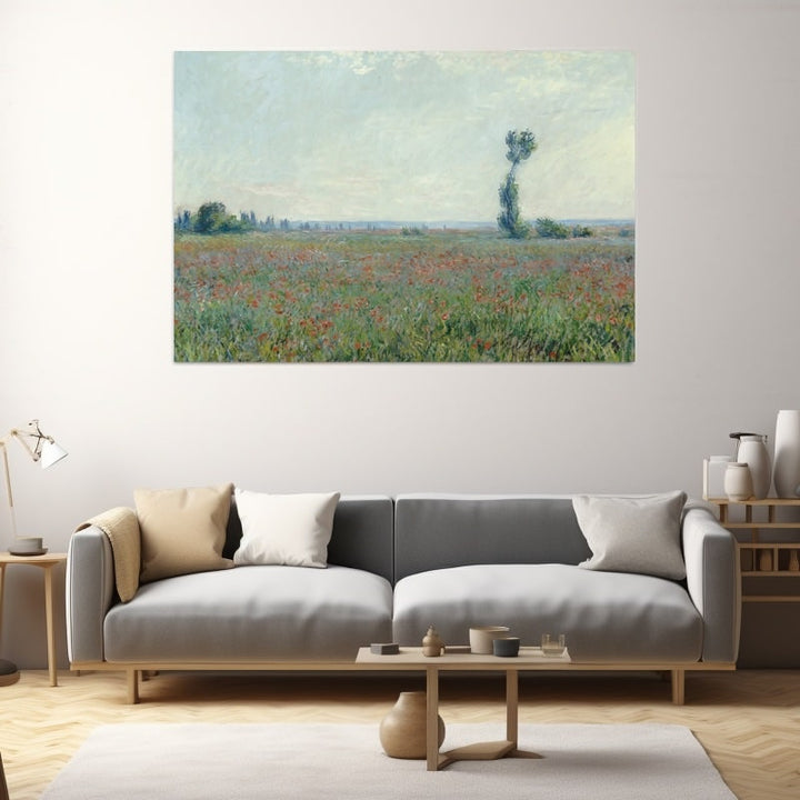 Tableau Champs de Coquelicots Monet, art mural décoration nature