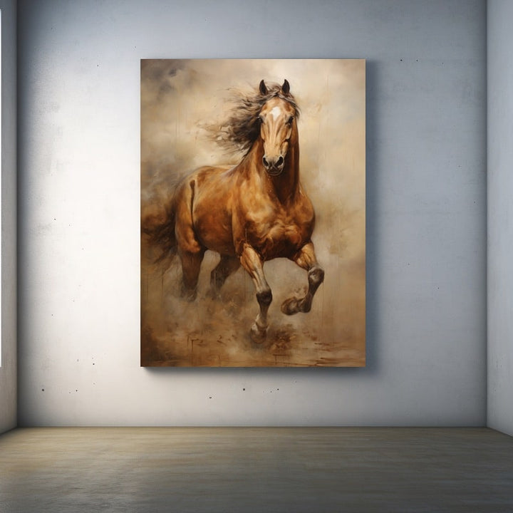 Tableau Cheval Ancien, art mural décoration nature