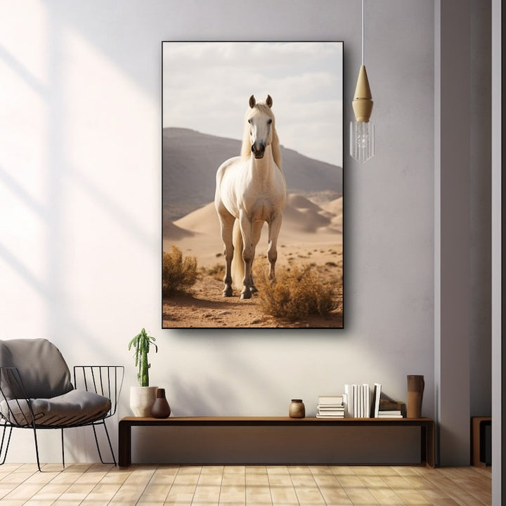 Tableau Cheval Arabe, art mural décoration nature