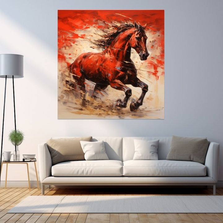 Tableau Cheval Design, art mural décoration nature