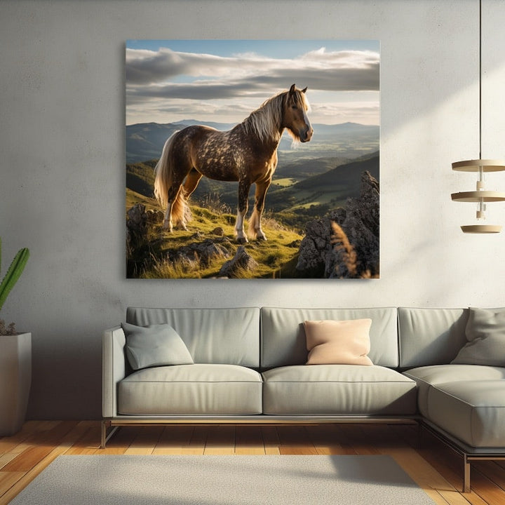 Tableau Cheval Sauvage, art mural décoration nature