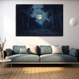 Tableau Clair de Lune, art mural décoration nature
