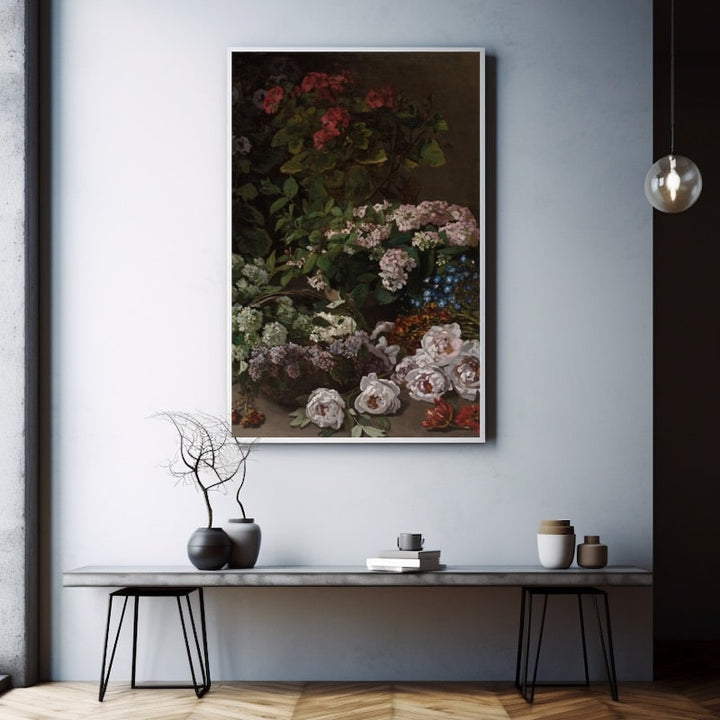 Tableau Claude Monet Fleurs, art mural décoration nature