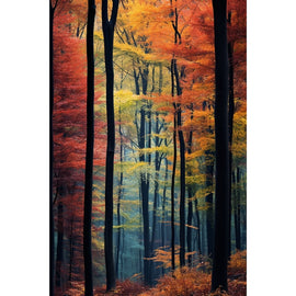 Tableau Forêt Colorée, art mural décoration nature