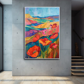 Tableau Contemporain Coquelicot