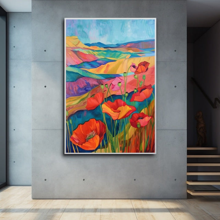 Tableau Contemporain Coquelicot