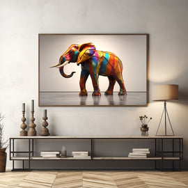 Tableau Contemporain Éléphant, art mural décoration nature