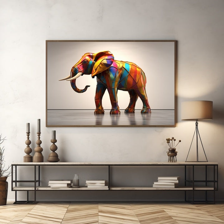 Tableau Contemporain Éléphant, art mural décoration nature