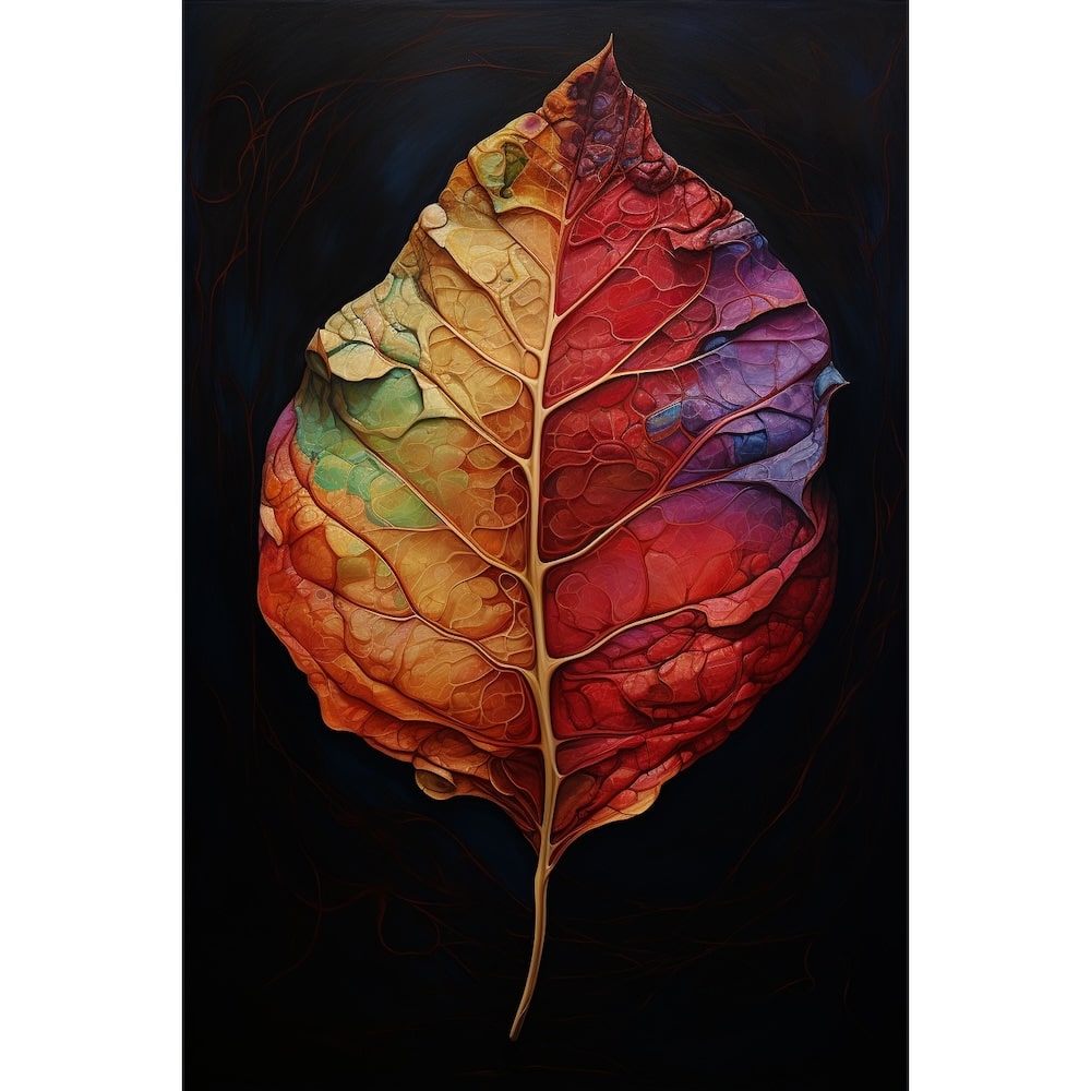 Tableau Feuille Contemporain, art mural décoration nature