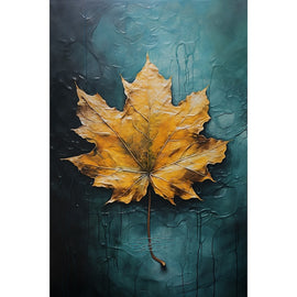 Tableau Contemporain Feuille Colorée