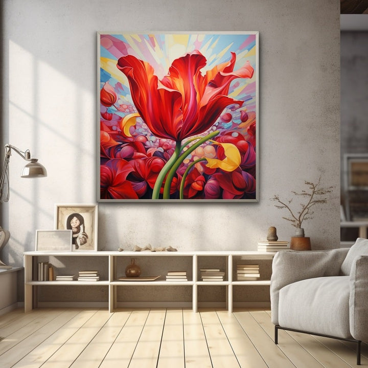 Tableau Contemporain Tulipe