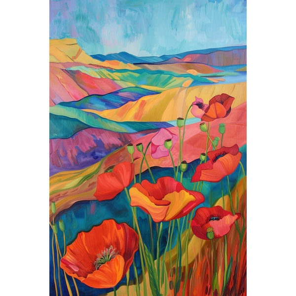 Tableau Contemporain de Coquelicot