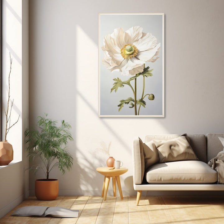 Tableau Coquelicot Blanc