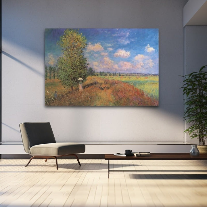 Tableau Coquelicot Monet, art mural décoration nature