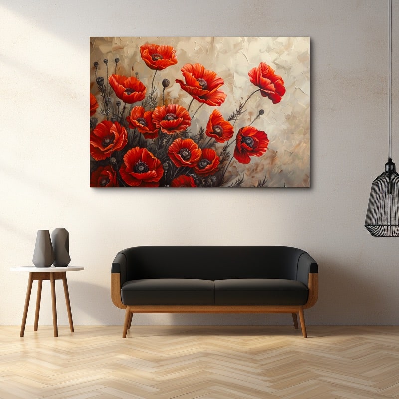Tableau Coquelicot Relief