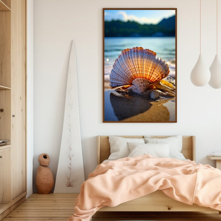 Tableau Coquillages Mer, art mural décoration nature
