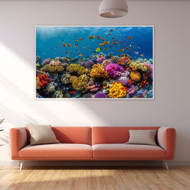Tableau Coraux, art mural décoration nature