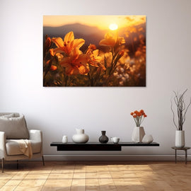 Tableau Coucher de Soleil Nature, art mural décoration nature