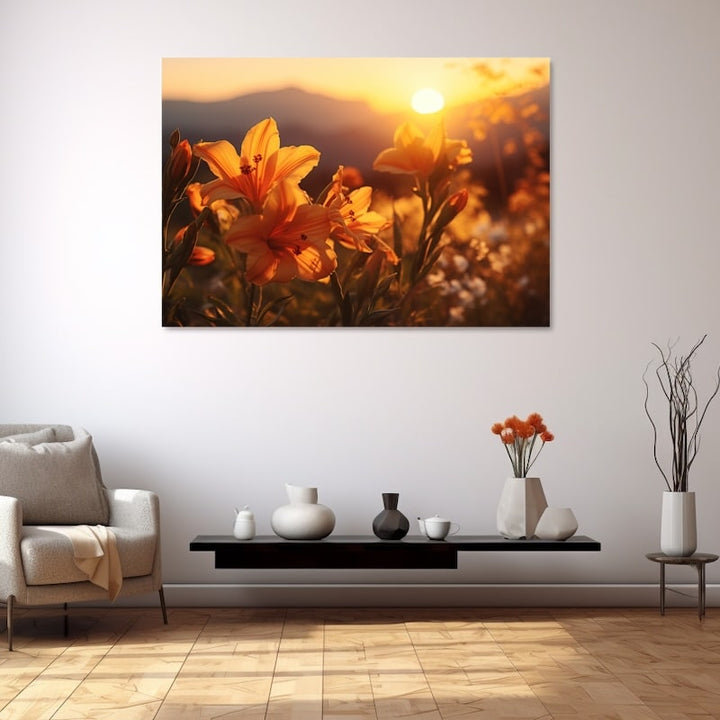Tableau Coucher de Soleil Nature, art mural décoration nature