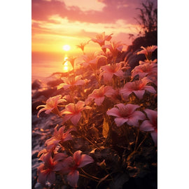 Tableau Coucher de Soleil Romantique, art mural décoration nature