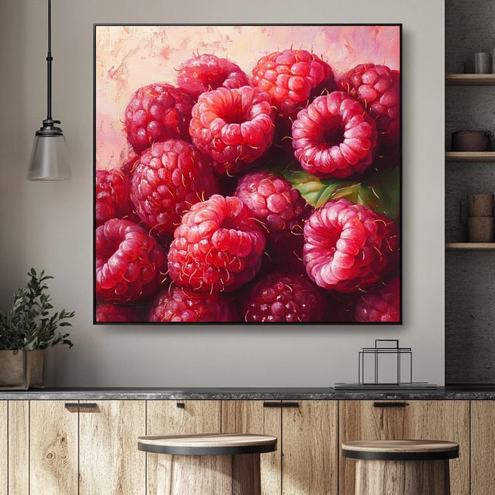 Tableau Couleur Framboise, art mural décoration nature
