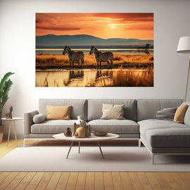Tableau Couleur Zèbre, art mural décoration nature