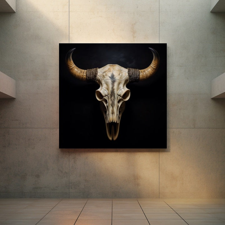 Tableau Crâne de Taureau, art mural décoration nature