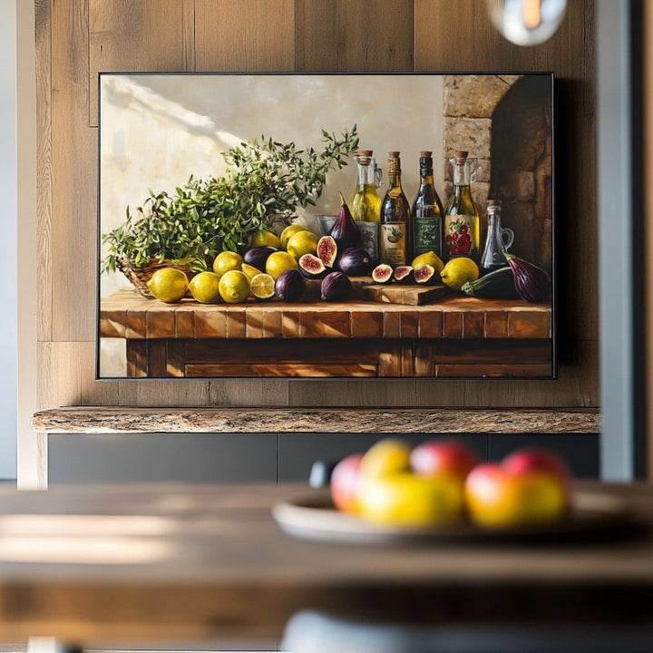 Tableau Cuisine Fruits et Légumes, art mural décoration nature