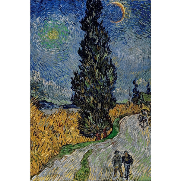 Tableau Van Gogh Cyprès, art mural décoration nature