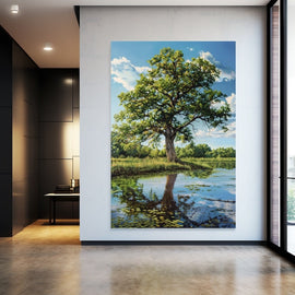 Tableau D'Arbre Peinture, art mural décoration nature