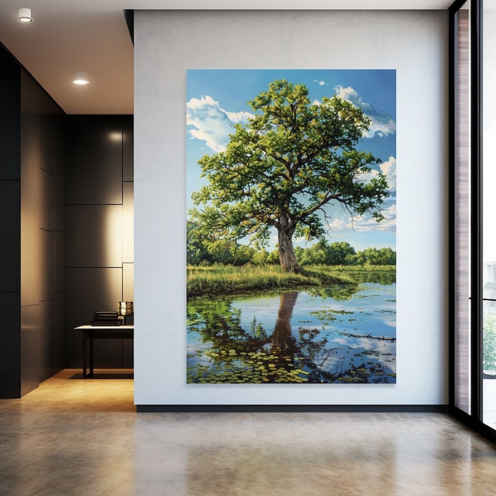 Tableau D'Arbre Peinture, art mural décoration nature