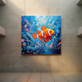 Tableau D'Art Poisson Clown, art mural décoration nature