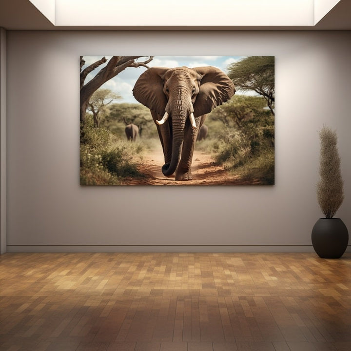 Tableau D'Éléphant Coloré, art mural décoration nature