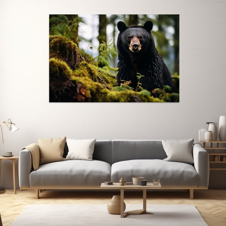 Tableau d'Ours, art mural décoration nature