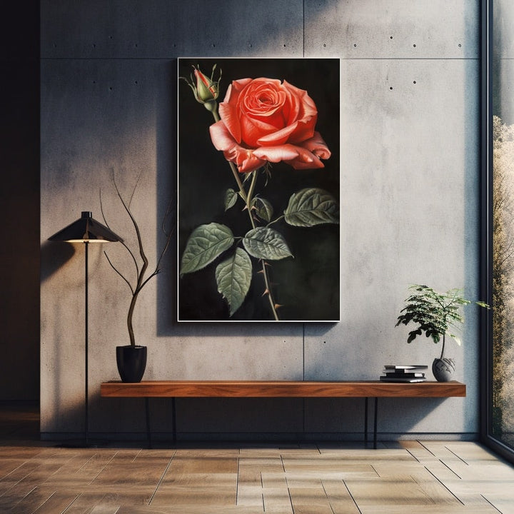 Tableau D'Une Rose, art mural décoration nature