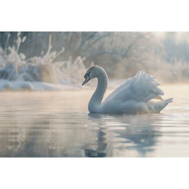Tableau de Cygne, art mural décoration nature, vue 2