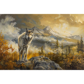 Tableau de Loup, art mural décoration nature