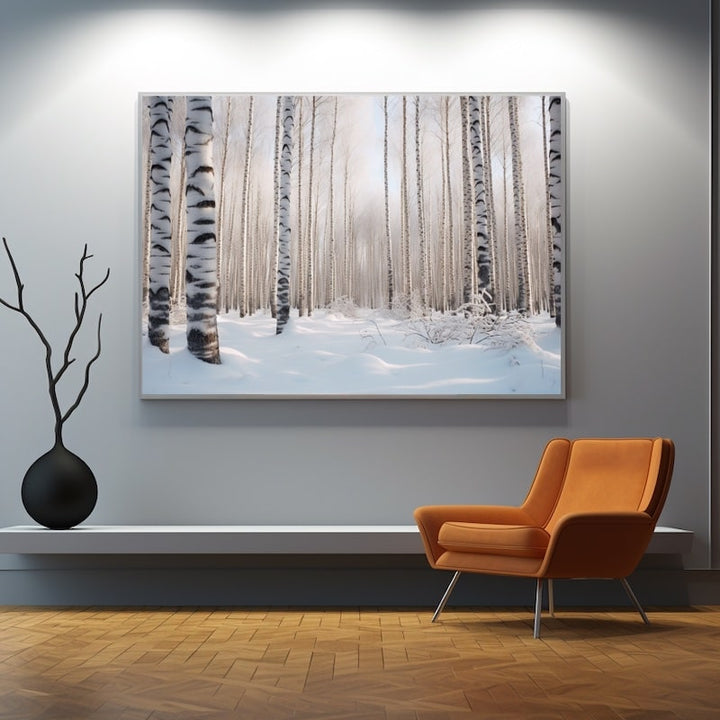 Tableau de Bouleaux Blancs, art mural décoration nature